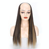 Wig Half Headgear Long Straight Hair U-Shaped Wig Headgear, Colour: 6.US-4H27#