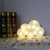 Switch Style Cloud Shape LED Night Warm Bedside Lamp Table Light Bedroom Study Room Night Light(Blue)