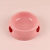 Small Pink Heart Pet Bowl - Plastic, Cat & Small Dog