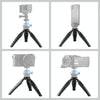 PULUZ Simple Mini ABS Desktop Tripod Mount with 1/4 inch Screw for DSLR & Digital Cameras, Working Height: 9cm(Black)