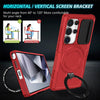 For Samsung Galaxy S25 Ultra 5G Sliding Camshield MagSafe Holder TPU Hybrid PC Phone Case(Red)