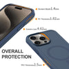 For iPhone 14 Pro Max Shockproof MagSafe Armor PC Hybrid TPU Phone Case(Ink Blue)