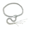 Women Double Loop Shape Diamond Belt Waist Chain, Length:120cm(Silver)