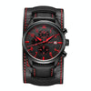 Ochstin 7227 Multifunctional Business Leather Wrist Wrist Waterproof Quartz Watch(Red+Black)
