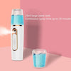 Portable Mini Moisturizing Sprayer Rechargeable Beauty Disinfectant Humidifier Automatic Alcohol Sprayer(Green+Gold)