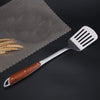 304 Stainless Steel Wooden Handle Kitchenware Home Kitchen Equipment, Style: Slotted Shovel