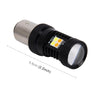 2 PCS Car Auto DC 12V 5W 350LM 1157/BAY15D/P21/5W 3030 16-LED Bulbs Turn Lamp Backup Light, White + Yellow