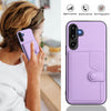 For Samsung Galaxy M16 5G / F16 5G Button Card Bag RFID Anti-theft Phone Case(Purple)