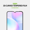 For Xiaomi Redmi 9A / 9C MOFI 9H 3D Explosion-proof Curved Screen Tempered Glass Film(Black)