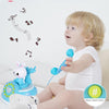 Children Retro Cartoon Telephone Early Education Story Machine Simulation Telephone Toy(Blue)