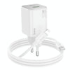 hoco N41 Almighty PD20W Type-C + QC3.0 USB Charger with Type-C to 8 Pin Cable, EU Plug(White)