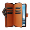 For Samsung Galaxy A23 5G Nine-card Slots Zipper Wallet Bag Leather Phone Case(Brown)