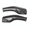 For Tesla Model 3 / Y 2pcs/Set Car Turn Signal Lever Carbon Fiber Pattern Protective Cover(Bright Black)