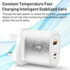 Yesido YC51 30W USB-C / Type-C + USB + 8 Pin Travel Charger with 1m Type-C to 8 Pin Cable, UK Plug(White)
