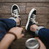 Men Canvas Shoes Casual Sneakers, Size: 40(Black)