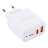 LZ-1130 PD 20W Type-C+QC 3.0 USB Fast Charger, Plug Type:EU Plug(White)