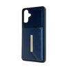 For Samsung Galaxy A56 5G Solid Color Metal Buckle Card Slots Bag Phone Case(Blue)