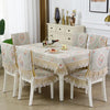 Home Dining Table/Chair Non-Slip Cover, Size: 130x180cm Tablecloths(Flower In The Mirror Coffee)