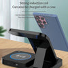 For Huawei Watch B18 4 in 1 Mobile Phone / Earphone Universal Foldable Wireless Charger(Black)