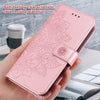 For Xiaomi Redmi K70 / K70 Pro 7-petal Flowers Embossing Leather Phone Case(Rose Gold)