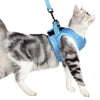 Cat Leash Pet Chest Harness Leash, Size: M(Sky Blue)