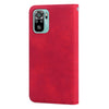 For Xiaomi Redmi Note 10 4G Frosted Business Magnetic Horizontal Flip PU Leather Case with Holder & Card Slot & Lanyard(Red)