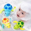 Cartoon Turtle Shape Clockwork Toy Babies Bathing Play Water Toy Children Educational Toy(Light Blue)