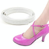 Cross Section High Heels Leather Shoes Anti-Heel Laces(Bright White)