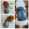 Retro Denim Dog Vest, Light Blue, Size L
