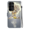 For Samsung Galaxy S23 Ultra 5G Crystal Texture Colored Drawing Leather Phone Case(Sika Deer)