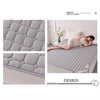 Soft And Breathable Soybean Cotton Thickened Non-Slip Mattress Pad, Size: 200x220cm(Square-Khaki)