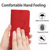 For Xiaomi Redmi K70 / K70 Pro Skin Feel Heart Embossed Leather Phone Case with Long Lanyard(Red)