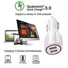 Qc3.0 Dual USB 6A Vehicle Fast Charger / Mobile Phone Tablet Fast Charging(White)