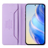 For Samsung Galaxy M32 4G Global / M22 RC01 Dual-Folded Magnetic Suction RFID Leather Phone Case(Light Purple)
