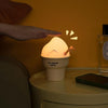 Ice Cream Duck Cartoon Night Light Bedroom USB Charging Ambient Lamp(Yellow And White)