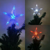 Christmas Tree Top Light LED Glowing Star Lights, Size: Small Battery Model(White)