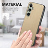 For Samsung Galaxy S24 FE 5G Twill Fabric Leather Skin Back Phone Case(Khaki)