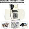 For Samsung Galaxy S25 Ultra 5G Ring Holder Card Bag Skin Feel Phone Case(White)