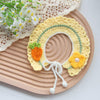 Handmade Knitted Pet Collar, Corn/Radish/Flower, M (Cats & Dogs)