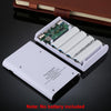 HAWEEL DIY 4x 18650 Battery (Not Included) 12000mAh Dual-way QC Charger Power Bank Shell Box with 2x USB Output & Display,  Support QC 2.0 / QC 3.0 / FCP / SFCP /  AFC / MTK / BC 1.2 / PD(White)