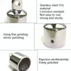20mm  Ordinary Single Top Silk Slip Cap 316 Stainless Steel Yacht RV Awning Accessories