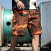 Summer Men Thin and Loose Fitting Casual Beach Shorts, Size:XXXXXL(9033-Orange Camo)