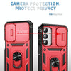 For Samsung Galaxy A26 5G Sliding Camshield TPU + PC Phone Case with Holder(Red+Black)