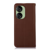 For Asus ZenFone 10 / ZenFone 9 KHAZNEH Nappa Top Layer Cowhide Leather Phone Case(Brown)