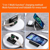 3-In-1 Magsafe Folding Wireless Charger Portable Wireless Fast Charging(White)