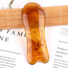 Resin Scraping Sheet Massage Facial Tendon Stick Beauty Salon Shave Board Acupuncture Pen, Color Classification: Amber Fish Plate
