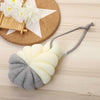 Portable Hanging Bath Flower Ball Soft Foaming Shower Massage Ball Body Exfoliating Bath Brush(Gray)