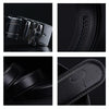COWATHER CZ025 Men Fashion Business Two-Layer Cowhide Automatic Buckle Belt,Length 110cm(Black)