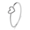 Fashion Heart Shaped Wedding Ring for Woman White(5)