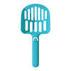 Large Hole Cat Litter Scoop - Long Handle, Hangable (Blue)